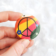 Load image into Gallery viewer, Peace and Love Button Pin