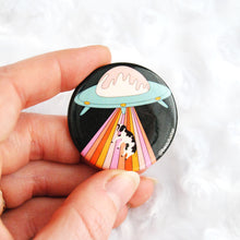 Load image into Gallery viewer, Alien Abduction Button Pin