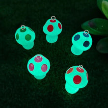 Load image into Gallery viewer, Glow in the Dark Shroom Charm/Zipper Pull