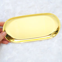 Load image into Gallery viewer, Gold Mirror Oval Tray