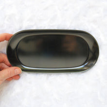 Load image into Gallery viewer, Black Matte Oval Tray