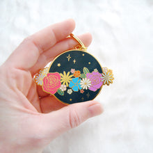 Load image into Gallery viewer, B-GRADE Cosmic Blossoms Enamel Keychain