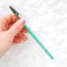 Load image into Gallery viewer, Teal Twinkle Glitter Roach Clip