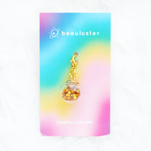 Load image into Gallery viewer, Gold Confetti Globe Charm
