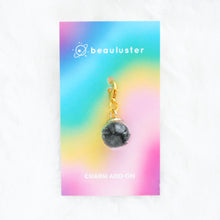 Load image into Gallery viewer, Black Confetti Globe Charm
