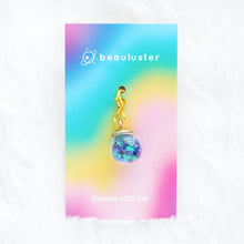 Load image into Gallery viewer, Purple Confetti Globe Charm
