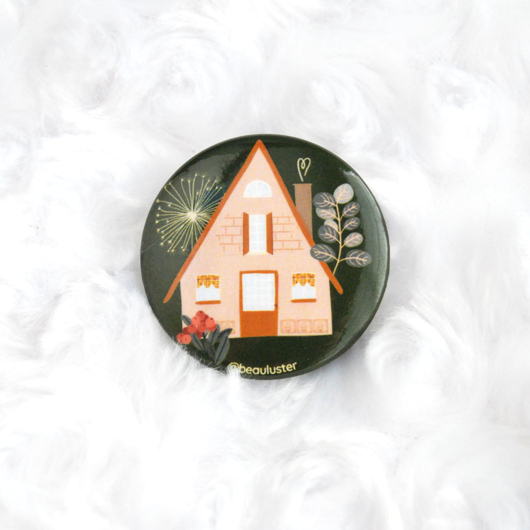 Cozy Cottage Button Pin