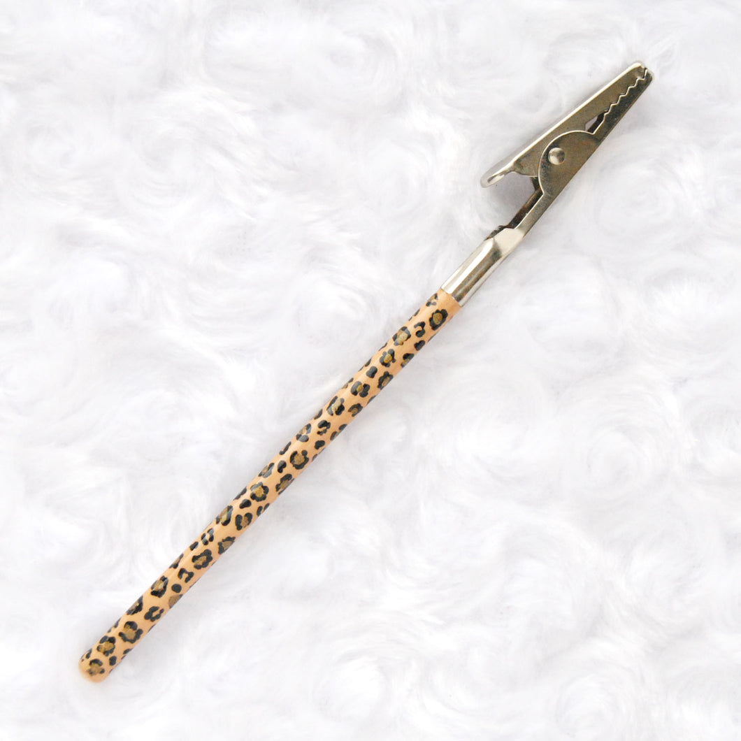 Leopard Luxe Hand-Painted Roach Clip