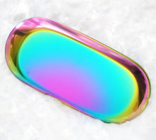 Load image into Gallery viewer, Rainbow Mirror Oval Tray
