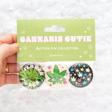 Load image into Gallery viewer, Cannabis Cutie Button Pin Set
