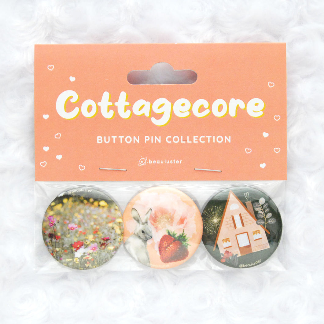 Cottagecore Button Pin Set