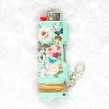 Load image into Gallery viewer, Butterfly Garden Hemp+Poker Lighter Case
