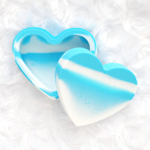 Load image into Gallery viewer, Heart Silicone Container - White/Blue
