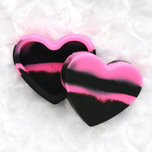 Load image into Gallery viewer, Heart Silicone Container - Hot Pink/Black
