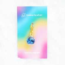 Load image into Gallery viewer, Blue Confetti Globe Charm
