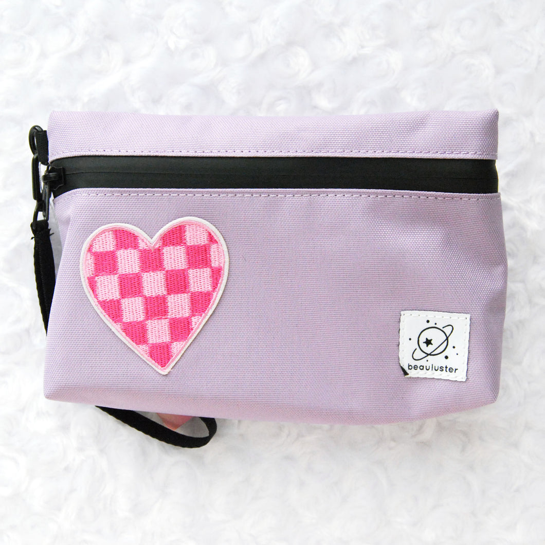 Checkered Heart - Lavender Smell-Proof Stash Bag