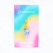 Load image into Gallery viewer, Periwinkle Confetti Globe Charm
