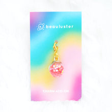 Load image into Gallery viewer, Hot Pink Confetti Globe Charm
